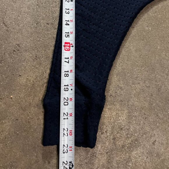 lily white Sweater Knit Mesh Cocoon Cardigan Midnight Blue Women’s Sz M - Picture 8 of 8